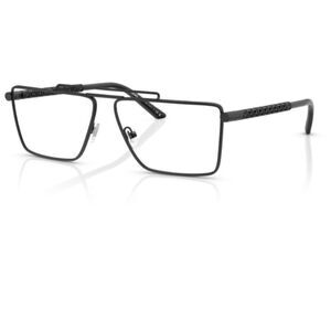 Versace NWT VE1295 1433 Black Matte Pilot Unisex Eyeglasses